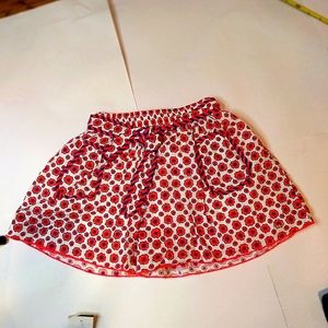 LMJ LITTLE MARC JACOBS GIRLS RED WHITE BLUE FLOWER SKIRT SZ 3